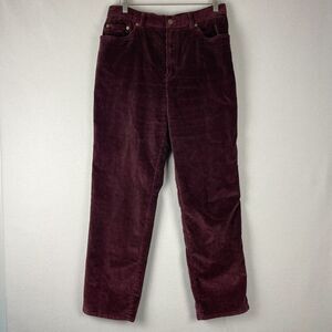 Vintage Ralph Lauren Jeans Co Corduroy Pant Womens 31 X 30 Maroon Straight